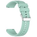 For Huawei Watch GT4 46mm Official Steps Style Silver Buckle Silicone Watch Band(Green)
