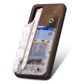 For Samsung Galaxy S23 FE 5G Retro Painted Zipper Wallet Back Phone Case(Brown)