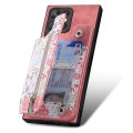 For Samsung Galaxy S24 Ultra 5G Retro Painted Zipper Wallet Back Phone Case(Pink)