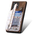 For Samsung Galaxy S24 Ultra 5G Retro Painted Zipper Wallet Back Phone Case(Brown)