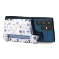 For Samsung Galaxy S24 Ultra 5G Retro Painted Zipper Wallet Back Phone Case(Blue)