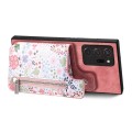 For Samsung Galaxy Note20 Retro Painted Zipper Wallet Back Phone Case(Pink)