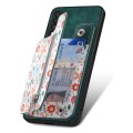 For Samsung Galaxy A12 5G Retro Painted Zipper Wallet Back Phone Case(Green)