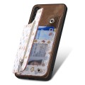 For Samsung Galaxy A13 4G Retro Painted Zipper Wallet Back Phone Case(Brown)