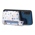For Samsung Galaxy A13 4G Retro Painted Zipper Wallet Back Phone Case(Blue)