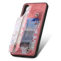 For Samsung Galaxy A30/A20/M10S Retro Painted Zipper Wallet Back Phone Case(Pink)