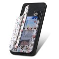 For Samsung Galaxy M33 Retro Painted Zipper Wallet Back Phone Case(Black)