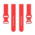 For Amazfit Active L Butterfly 8-shaped Buckle Silicone Watch Band(Red)