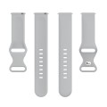 For Amazfit Active L Butterfly 8-shaped Buckle Silicone Watch Band(Grey)