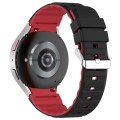 For Samsung Galaxy Watch 5 Pro Two Color Horizontal Silicone Watch Band(Black Red)