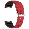 For Samsung Galaxy Watch 4 Two Color Horizontal Silicone Watch Band(Red Black)