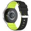 For Samsung Galaxy Watch 3 41mm Two Color Horizontal Silicone Watch Band(Black Green)