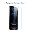 For iPhone 12 Pro Max NORTHJO 3 in 1 TPU Phone Case with Screen Film and Lens Film(Clear)