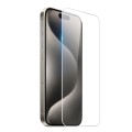 For iPhone 15 Pro NORTHJO 3 in 1 TPU Phone Case with Screen Film and Lens Film(Clear)