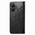 For Infinix Hot 30i Mandala Flower Embossed Leather Phone Case(Black)