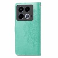 For Infinix Note 40 Mandala Flower Embossed Leather Phone Case(Green)