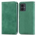 For Motorola Moto G14 Retro Skin Feel Magnetic Flip Leather Phone Case(Green)