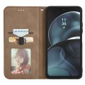 For Motorola Moto G14 Retro Skin Feel Magnetic Flip Leather Phone Case(Brown)