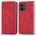 For Motorola Moto G14 Retro Skin Feel Magnetic Flip Leather Phone Case(Red)