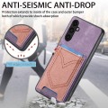 For Samsung Galaxy A54 5G Denim Texture Leather Skin Phone Case with Card Slot(Purple)