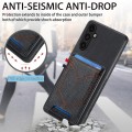 For Samsung Galaxy A54 5G Denim Texture Leather Skin Phone Case with Card Slot(Black)