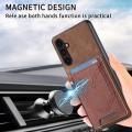 For Samsung Galaxy A54 5G Denim Texture Leather Skin Phone Case with Card Slot(Brown)