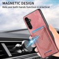 For Samsung Galaxy A54 5G Denim Texture Leather Skin Phone Case with Card Slot(Pink)