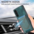 For Samsung Galaxy A54 5G Denim Texture Leather Skin Phone Case with Card Slot(Green)