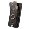 For Samsung Galaxy S10e Retro Splitable Magnetic Card Bag Leather Phone Case(Black)