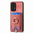 For Samsung Galaxy A05s Retro Splitable Magnetic Card Bag Leather Phone Case(Pink)