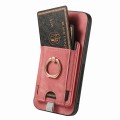For Samsung Galaxy A24 Retro Splitable Magnetic Card Bag Leather Phone Case(Pink)