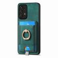 For Samsung Galaxy M53 5G Retro Splitable Magnetic Card Bag Leather Phone Case(Green)