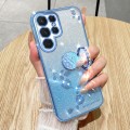 For Samsung Galaxy S24 Ultra 5G Gradient Glitter Immortal Flower Ring All-inclusive Phone Case(Purpl