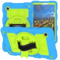 For Samsung Galaxy Tab A9 X110/X115 Silicone Hybrid PC Shockproof Tablet Case with Shoulder Strap(Bl