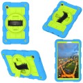 For Samsung Galaxy Tab A9 X110/X115 Silicone Hybrid PC Shockproof Tablet Case with Shoulder Strap(Bl