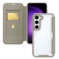 For Samsung Galaxy S24 Ultra 5G RFID Blocking Adsorption Flip Leather Phone Case(Khaki)