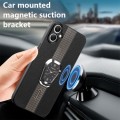 For Samsung Galaxy A05 Magnetic Litchi Leather Back Phone Case with Holder(Black)