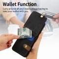 For Samsung Galaxy Z Flip4 Retro Skin-feel Ring Zipper Wallet Phone Case(Black)