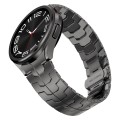 For Samsung Galaxy Watch 4 40 / 44mm Lron Man Curved Connection Stainless Steel Watch Band(Black)