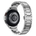 For Samsung Galaxy Watch 4 Classic 42 / 46mm Dual Circle Curved Connection Stainless Steel Watch Ban