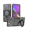 For iPhone 14 MagSafe Supersonic Armor Holder PC Hybrid TPU Phone Case(Black)
