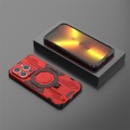 For iPhone 14 Pro MagSafe Supersonic Armor Holder PC Hybrid TPU Phone Case(Red)