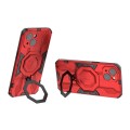 For iPhone 15 MagSafe Supersonic Armor Holder PC Hybrid TPU Phone Case(Red)