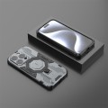 For iPhone 15 Pro MagSafe Supersonic Armor Holder PC Hybrid TPU Phone Case(Grey)