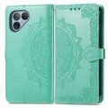 For Fairphone 5 Mandala Flower Embossed Leather Phone Case(Green)