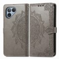 For Fairphone 5 Mandala Flower Embossed Leather Phone Case(Grey)