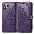 For Fairphone 5 Mandala Flower Embossed Leather Phone Case(Purple)
