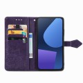 For Fairphone 5 Mandala Flower Embossed Leather Phone Case(Purple)