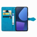 For Fairphone 5 Mandala Flower Embossed Leather Phone Case(Blue)