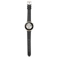 For Huawei Watch GT4 41mm 18mm Thread Pin Buckle Leather Watch Band(Black)